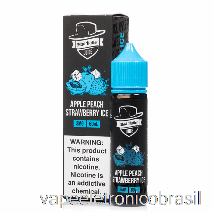 Vape Vaporesso Maçã Pêssego Morango Gelo - Chapeleiro Maluco - 60ml 3mg